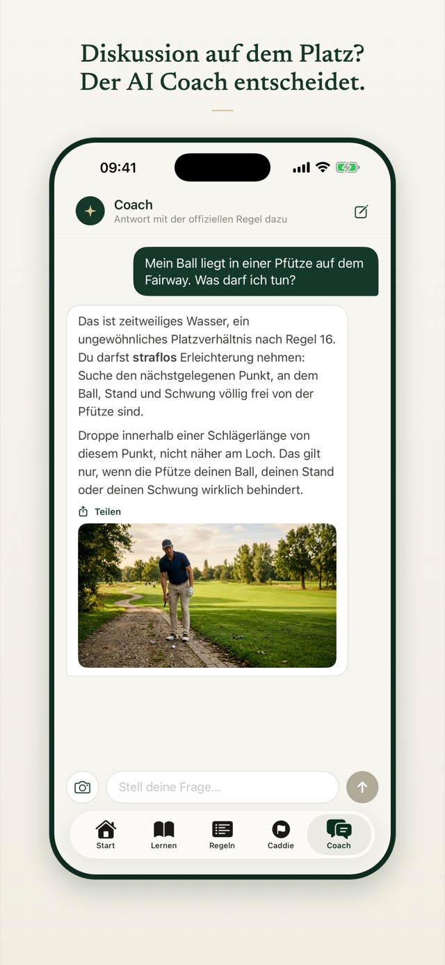 Diskussion auf dem Platz? Der AI Coach entscheidet.