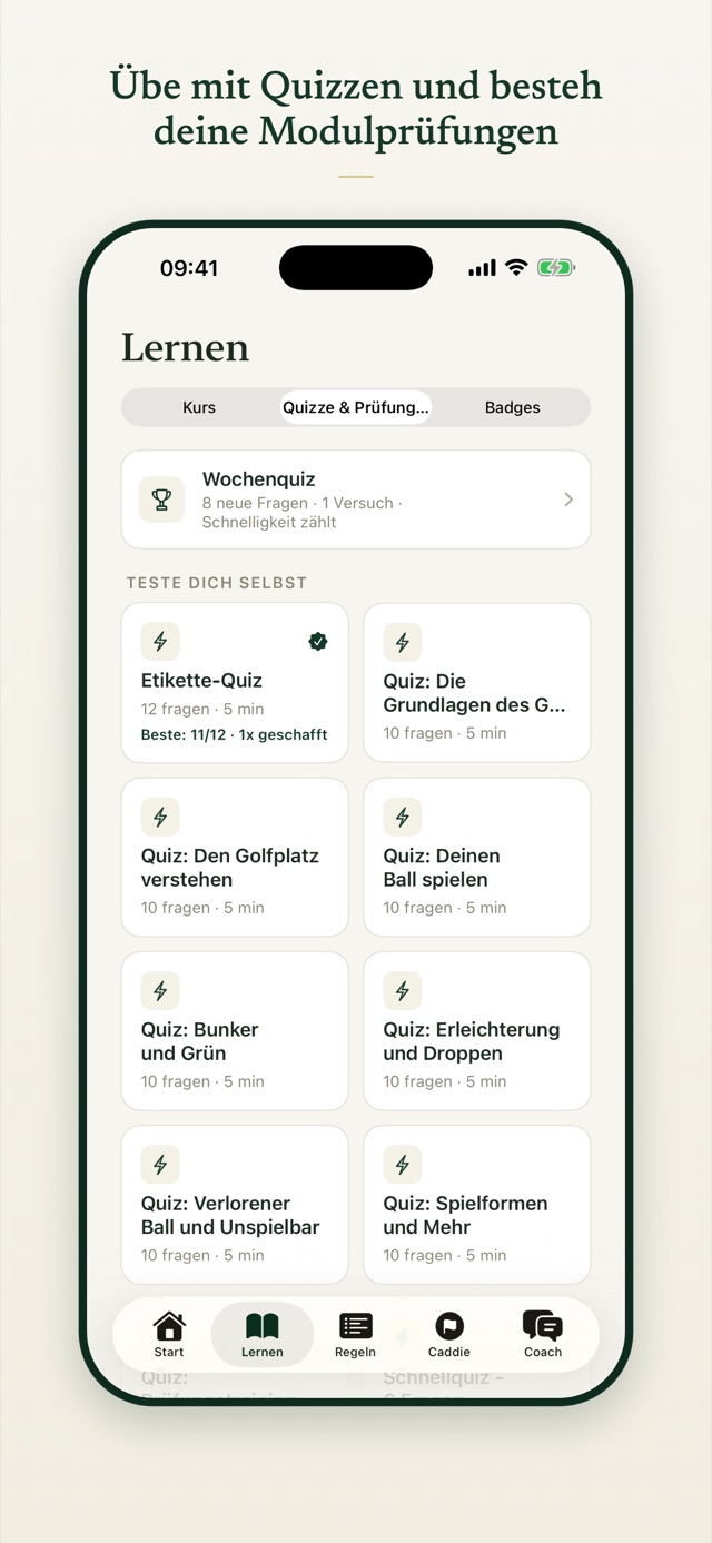 Übe mit Quizzen und besteh deine Modulprüfungen