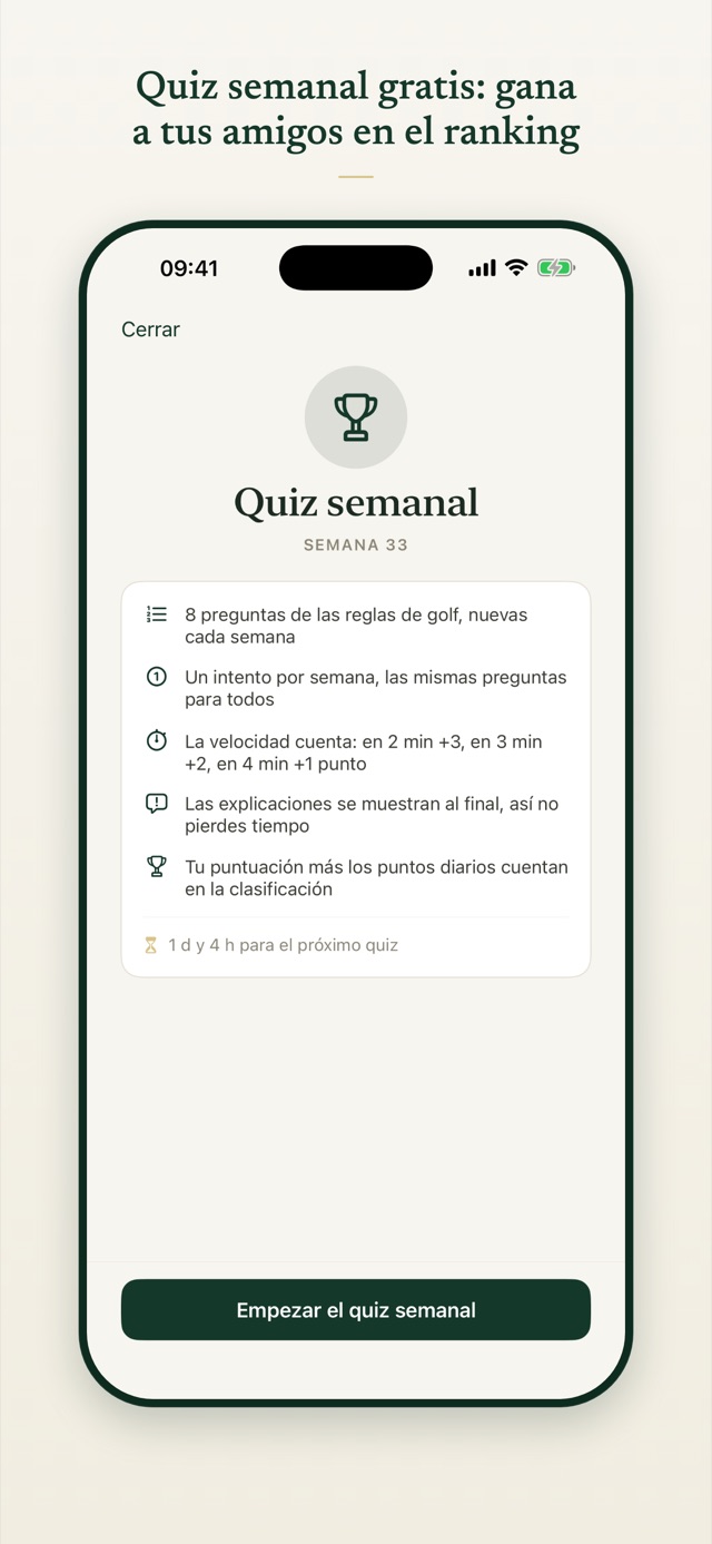 Quiz semanal gratis: gana a tus amigos en el ranking